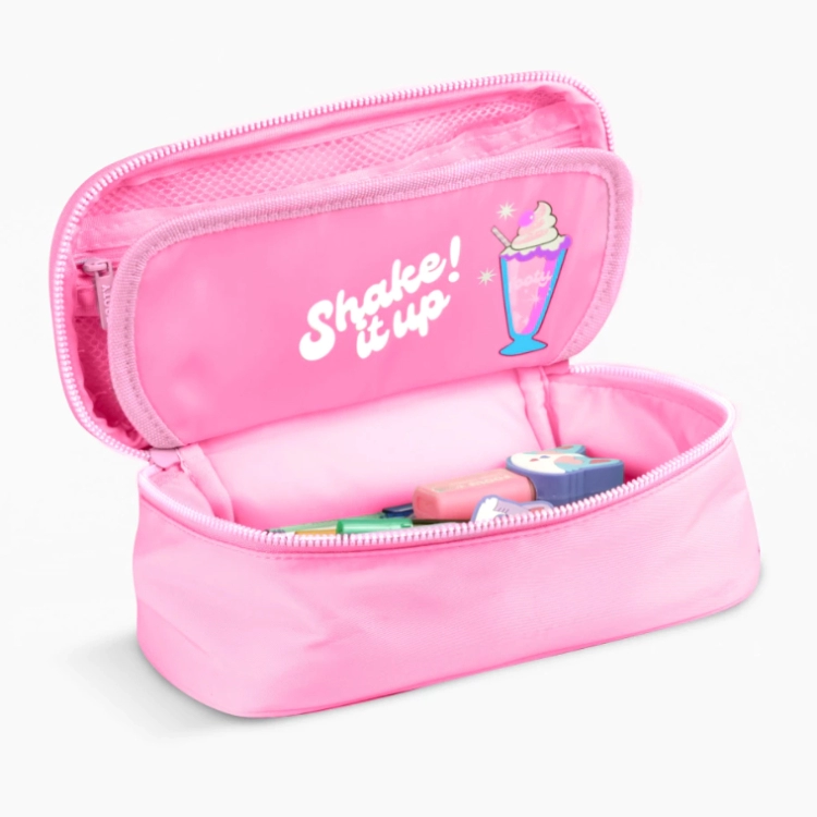 Cartuchera Escolar Footy 2026 Capibara Rosa con Division Interna Art.F263060